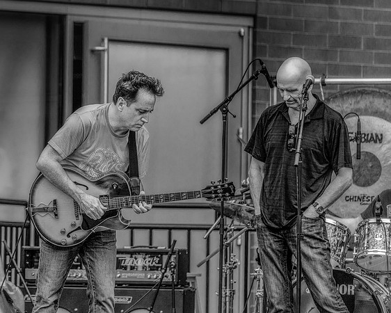 Dave Barret with Michael - Sound check