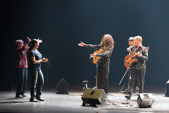 Guests welcomed on stage to dance